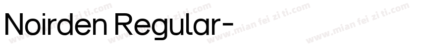 Noirden Regular字体转换